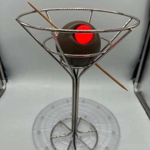 Vintage Mid-century 1950s Style Pop Art Manhattan Cocktail Lamp