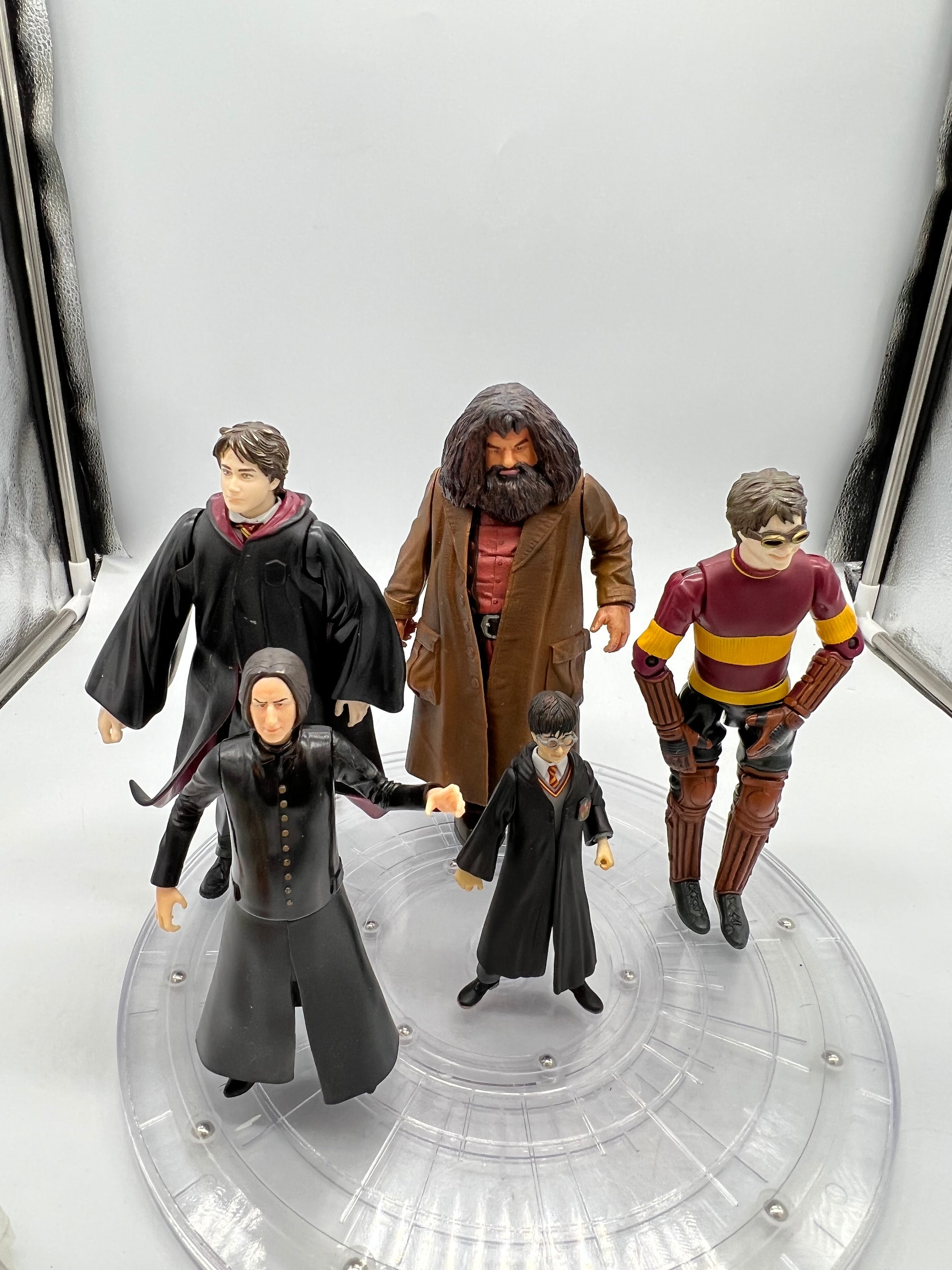 Vintage Harry Potter Action Figures: Hagrid, Snape, Quittich Harry