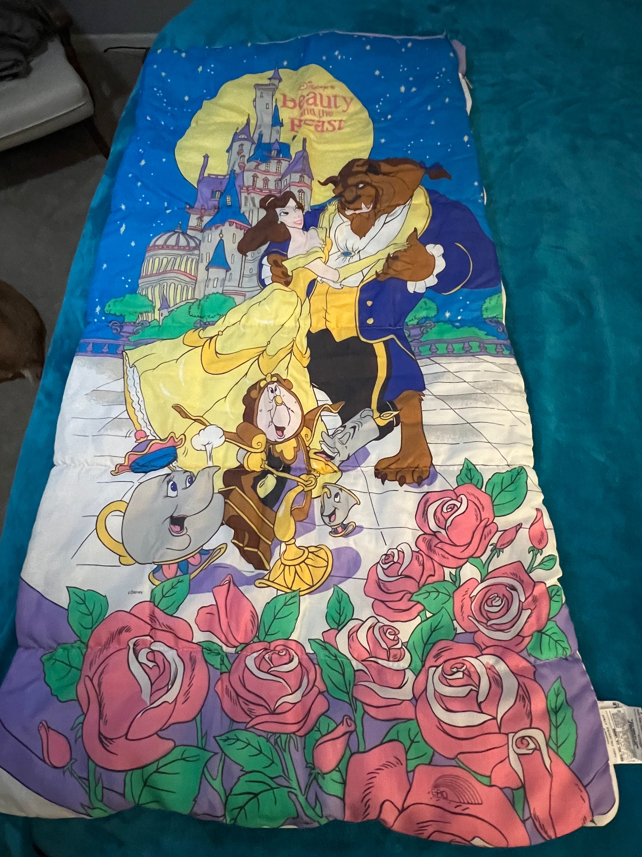 1990's Disney's Beauty and the Beast Sleeping Bag. - Etsy