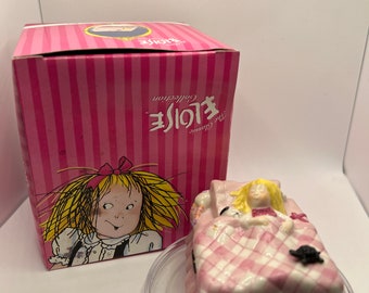 Caja con bisagras de porcelana Madam Alexander Eloise 2000 con baratija de tortuga y caja original.