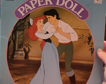 Vintage Brand New Old Stock 1991 A Golden Book Disney&#39;s The Little Mermaid Paper Dolls