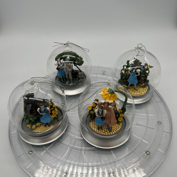 1996 Wonderful Land of Oz Wizard of Oz Bradford Editions Turner Entertainment Company Christmas Ornaments. Sold Separately!