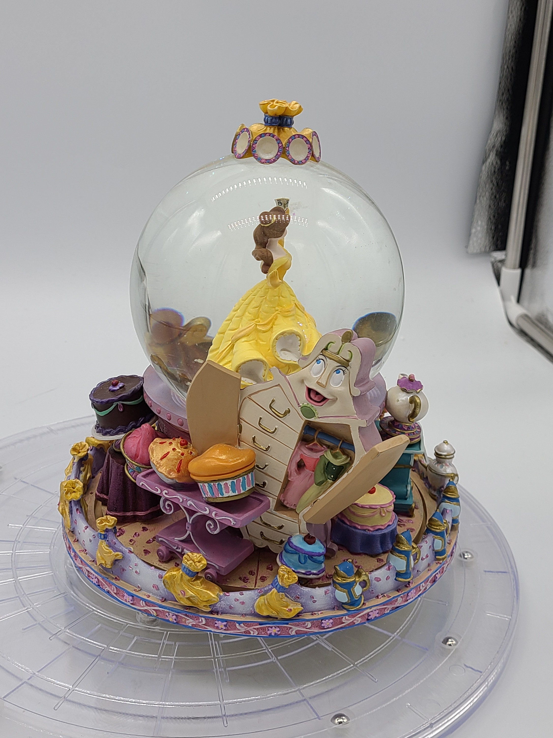 Vintage Rare Disney's Beauty and the Beast Be Our Guest Snowglobe