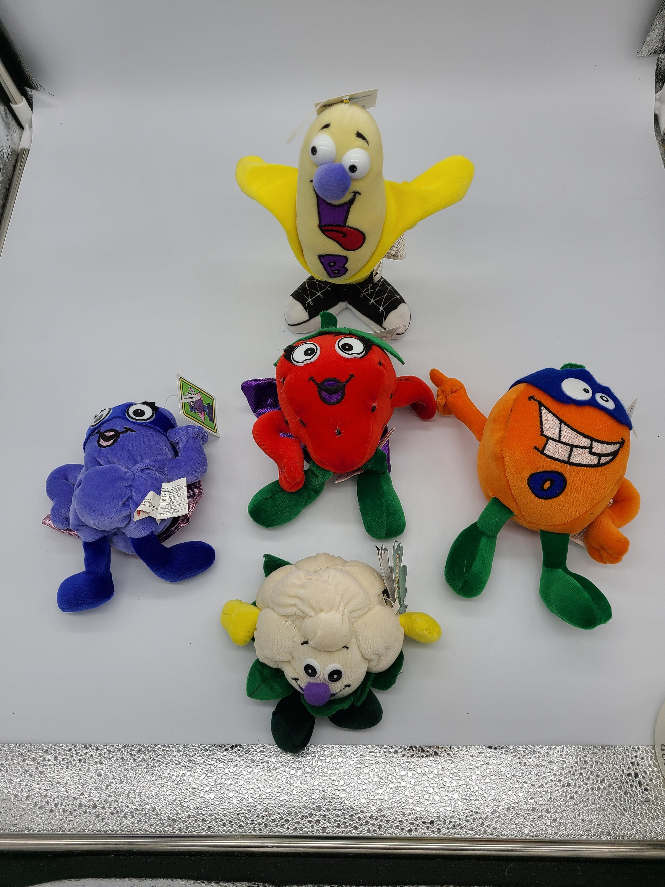 Toy Box Creations Vegetables Plush Lot Of 14 Veggie Tales 1990s