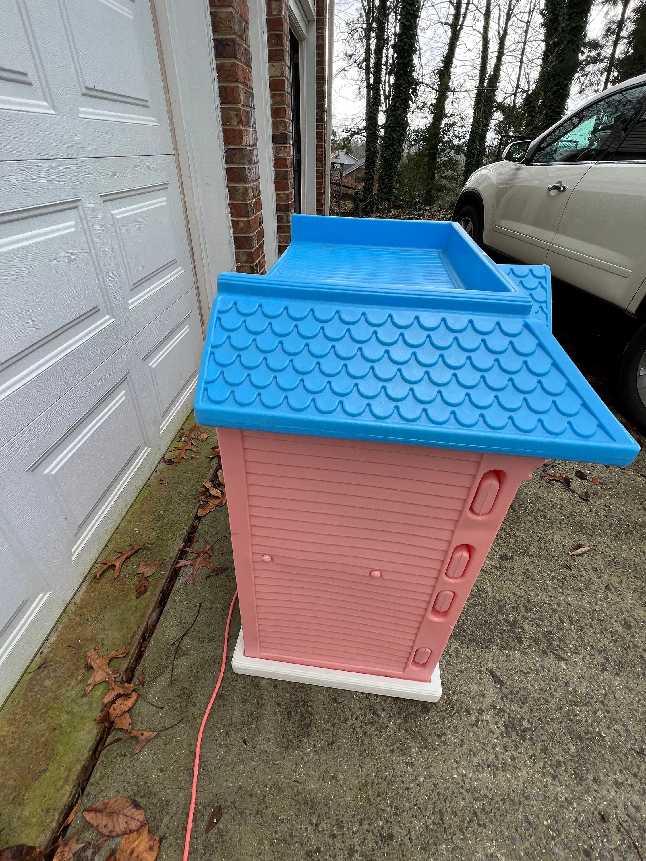 Little Tikes My Size Dollhouse Mansion Pink Blue Vtg Doll House 90s  39”X36”X24”