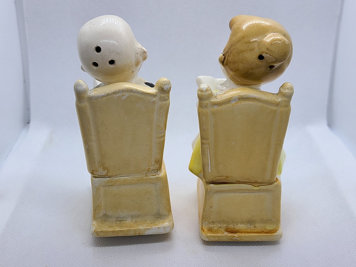 Vintage Made in Japan Grandpa & Grandma Sitting in Rocking Etsy