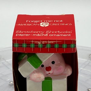 Strawberry Shortcake Paper Mache Christmas Ornament - American Greetings