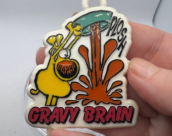 1989 Rare Grimmy “Gravy Brain” Refrigerator Magnet.