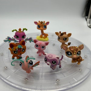 Vintage Littlest Pet Shop Pets vendidos separadamente! Panda, Porco, Cordeiro, Caracol, Pônei, Macaco, Pássaro em Birdbath, Hamster e muito mais!