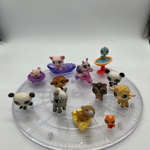 Vintage Littlest Pet Shop Pets Sold Separately! Panda, Pig, Lamb, Snail, Pony, Monkey, Bird in Birdbath, Hamster and more!