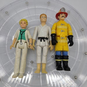 1990’s Playskool Doctor, Firefighter and Karate dolls. Sold Separately!