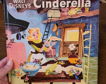 Vintage Walt Disney A Golden Book Cinderella. Fairytale Books.