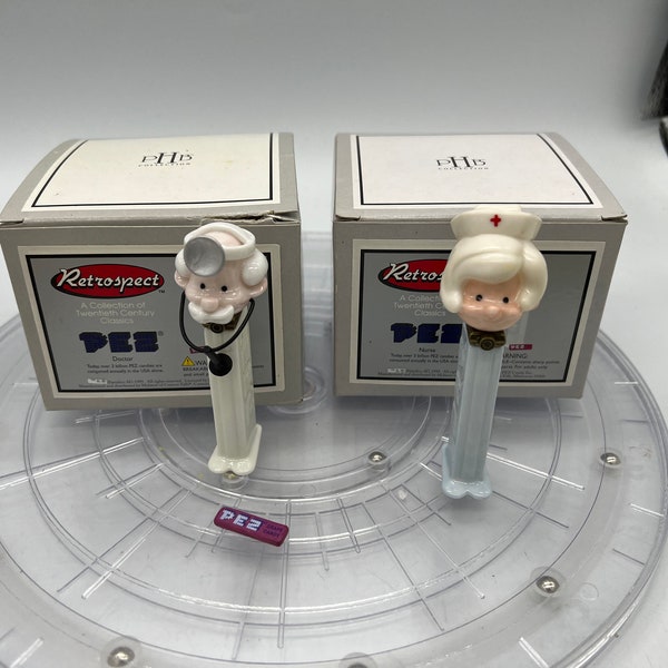 1999 PHB PEZ Candy Dispensers Arzt und Krankenschwester mit Pez Candy Trinket. Separat erhältlich!