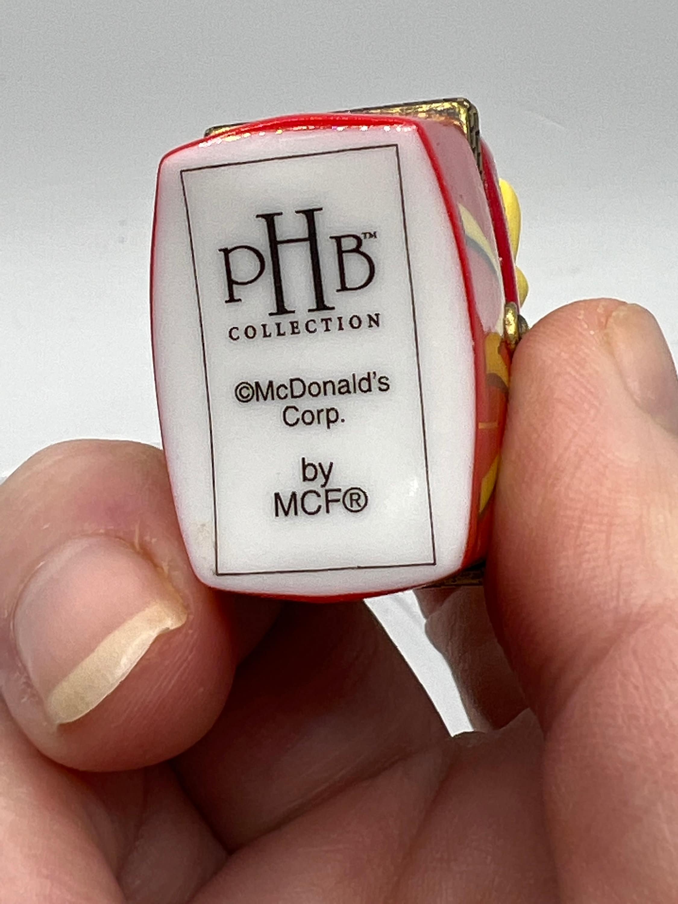 Mcdonald's French Fry Porcelain Hinged Box With Ketchup Packet
