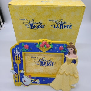 Vintage Disney&#39;s Beauty and the Beast Character Picture Frame.