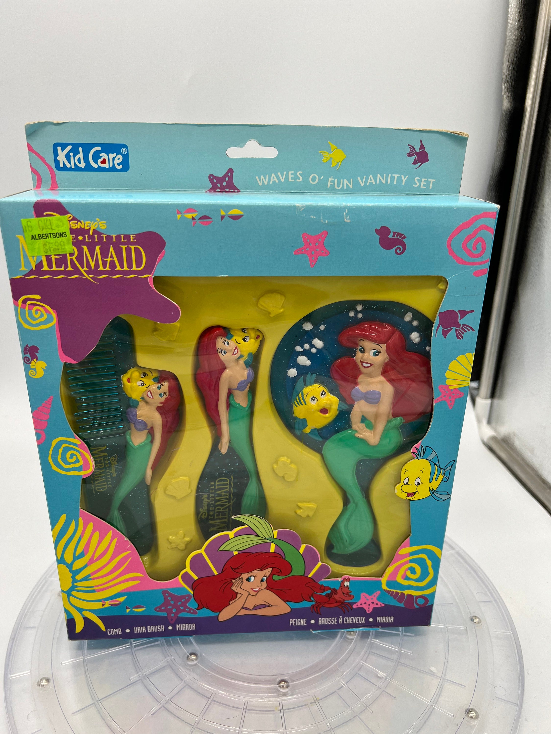 Vintage 1990s Little Mermaid Vanity Set: Ariel & Flounder