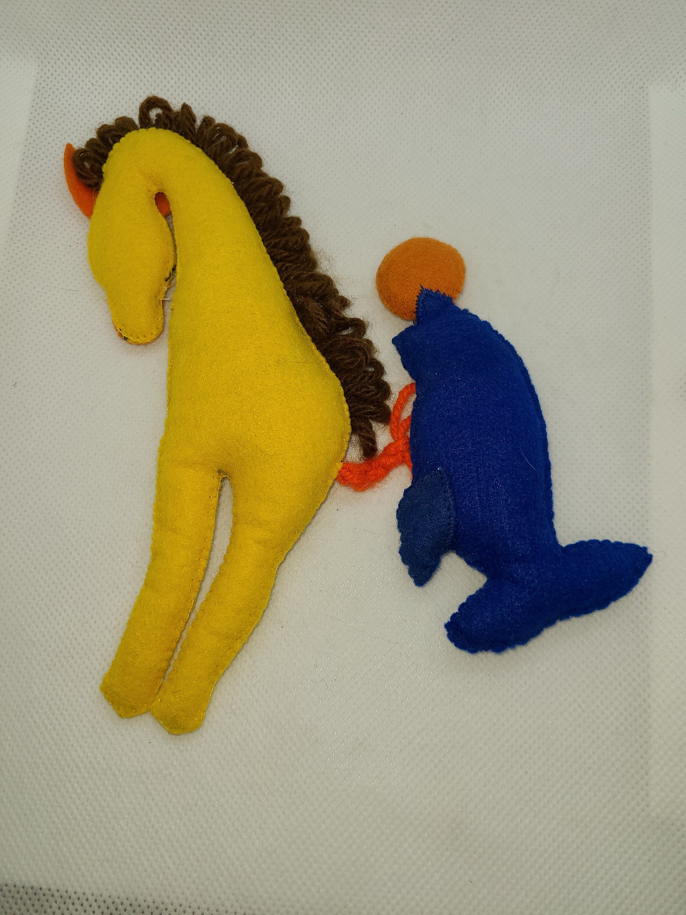 Vintage Felt Handstitched Needlework Zoo Animals Etsy