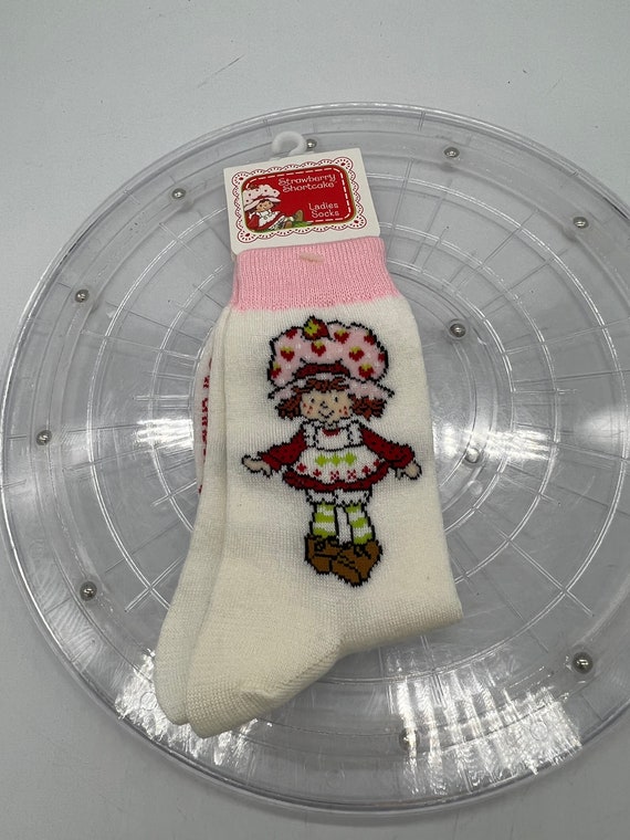 2002 Strawberry Shortcake Ladies Socks with Pink … - image 1