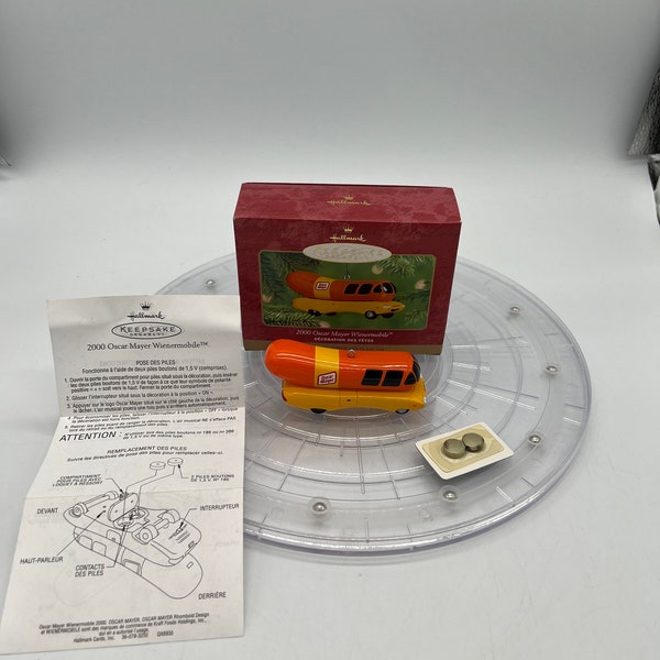 Hallmark Keepsake 2000 Oscar Mayer Weinermobile Música a pilas con caja original.