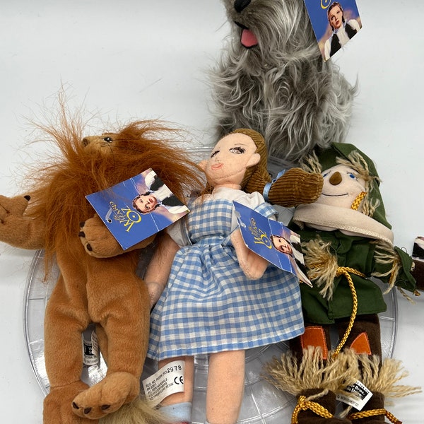 1998 Warner Brothers Studio The Wizard of oz Beanie Dolls.