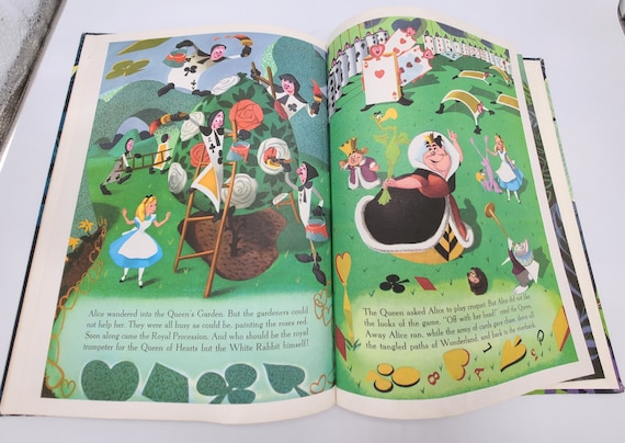 Vintage 1976 Walt Disney A Golden Book Alice in Wonderland