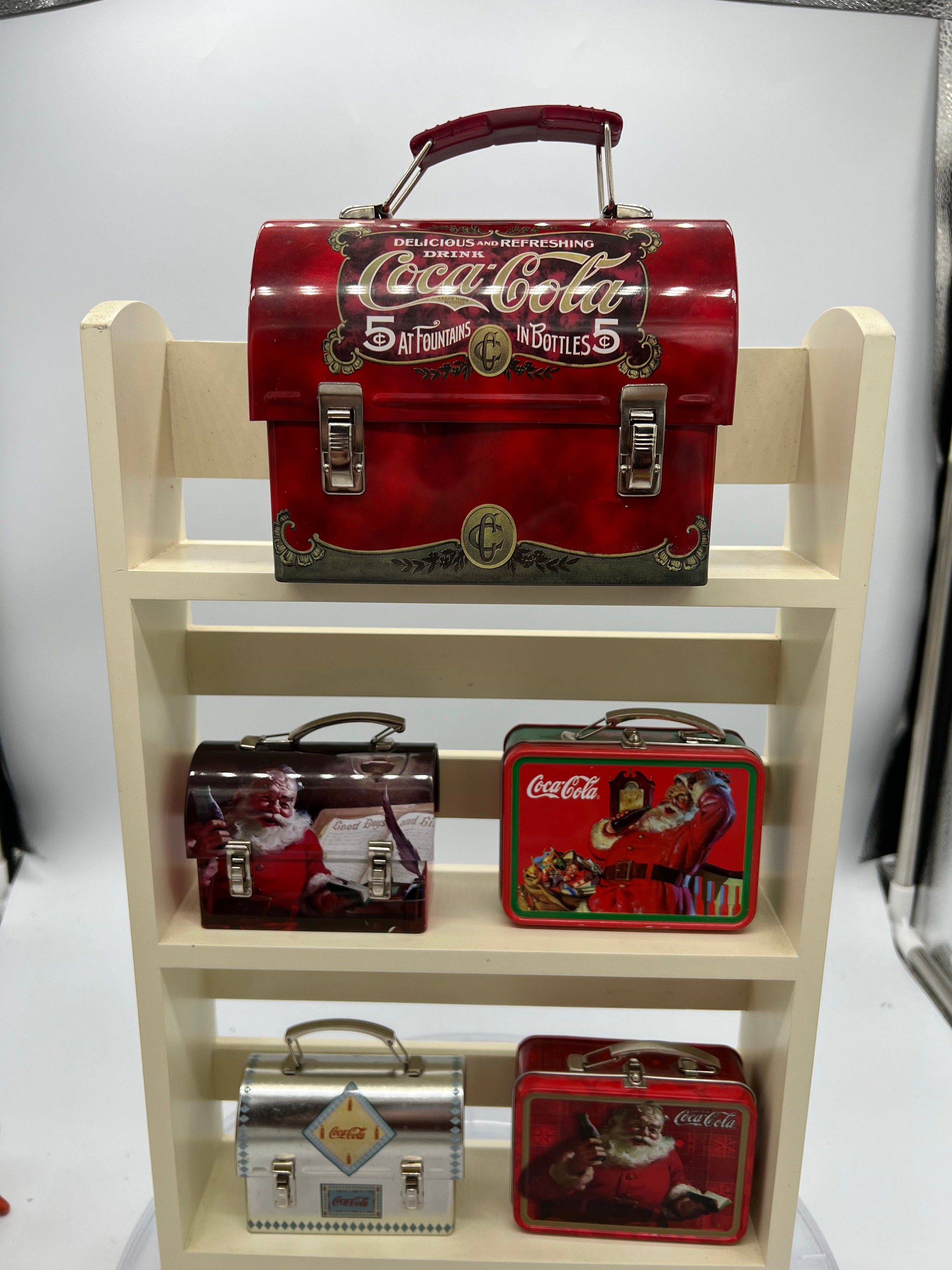 Coca-cola Miniature Metal Lunch Box: Santa Christmas Ornament - Etsy