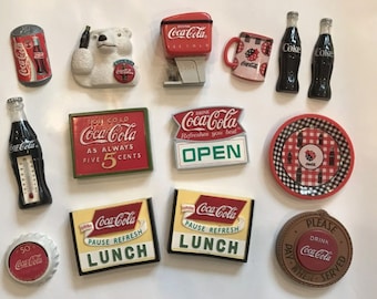 Coca-Cola USA Magnet Kühlschrankmagnet Fridge Magnet Coke Achteck Logo