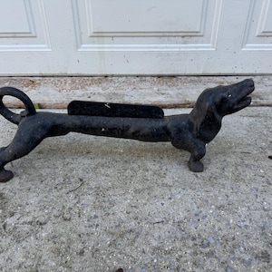 Antique Cast Iron Dachshund Boot Scraper.