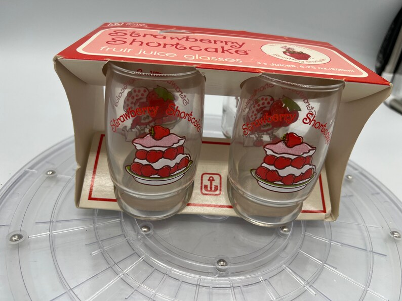 Vintage 1980s Strawberry Shortcake Fruit Juice Glasses Set of Etsy