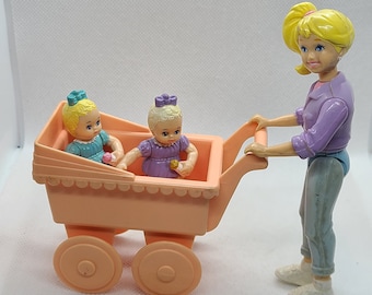 Vintage 1990s Playskool Dollhouse Baby Stroller. Babies Sold Separately!