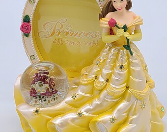 1991 年製ヴィンテージ ディズニーの美女と野獣のスノーグローブ