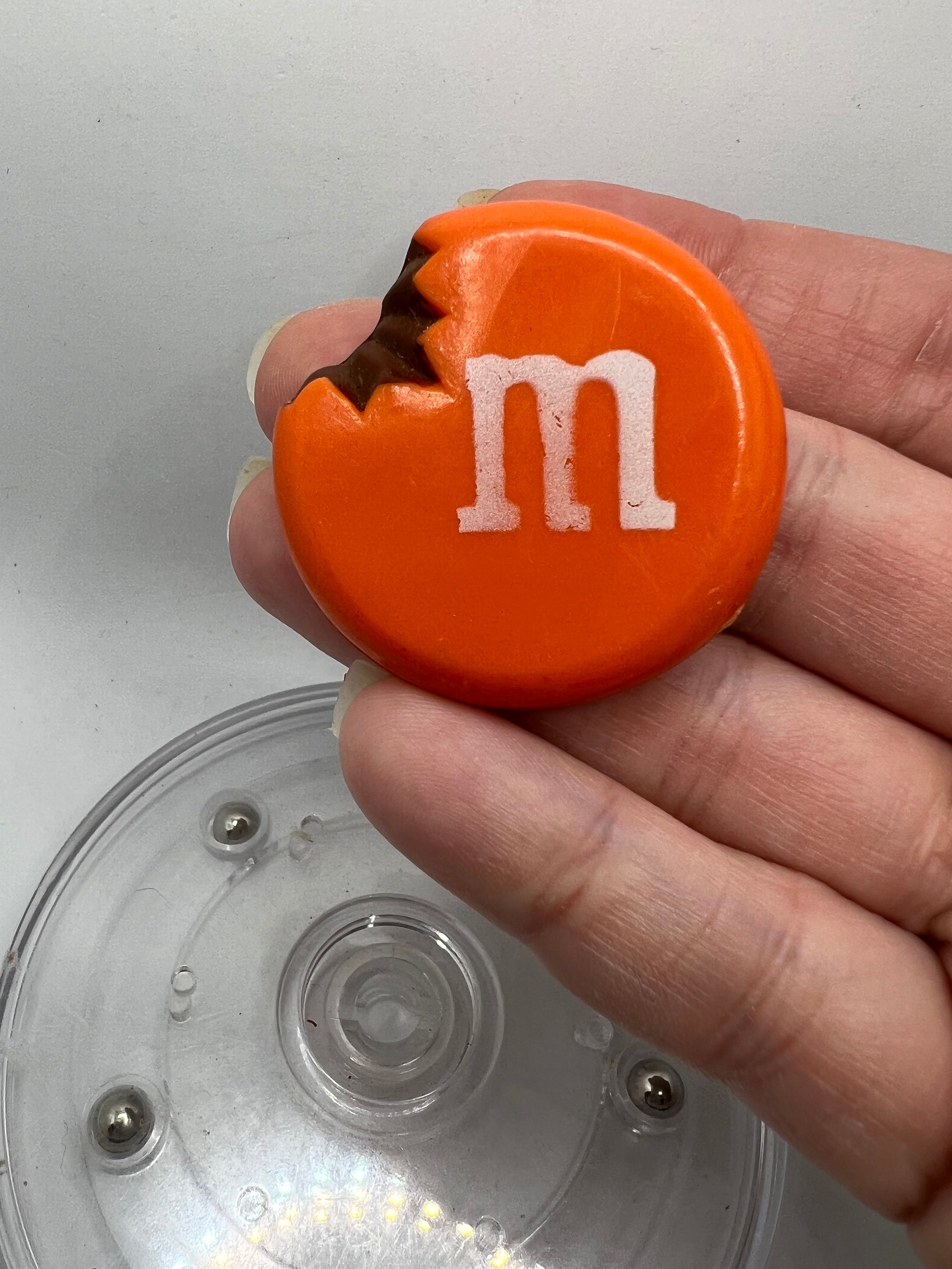 Beautiful Bright Orange M&M Candy Refrigerator Magnet 