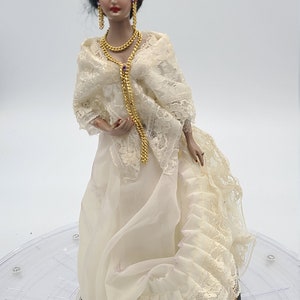 Beautiful 1950s 10 Inch Spanish Bride in Her Bridal Gown. - Etsy