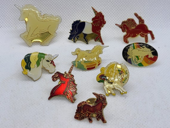 Vintage Collectable Enamel Unicorn Pins. Sold Sep… - image 1