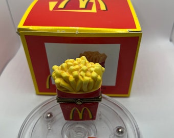 Mcdonald's French Fry Porcelain Hinged Box With Ketchup Packet