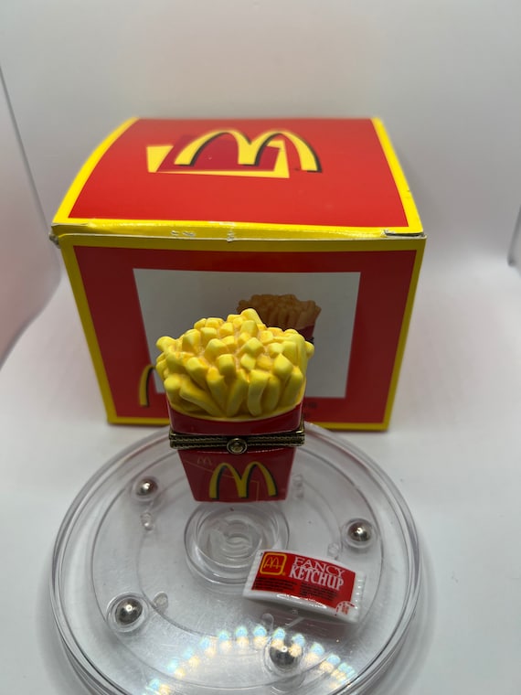 Mcdonald's French Fry Porcelain Hinged Box With Ketchup Packet