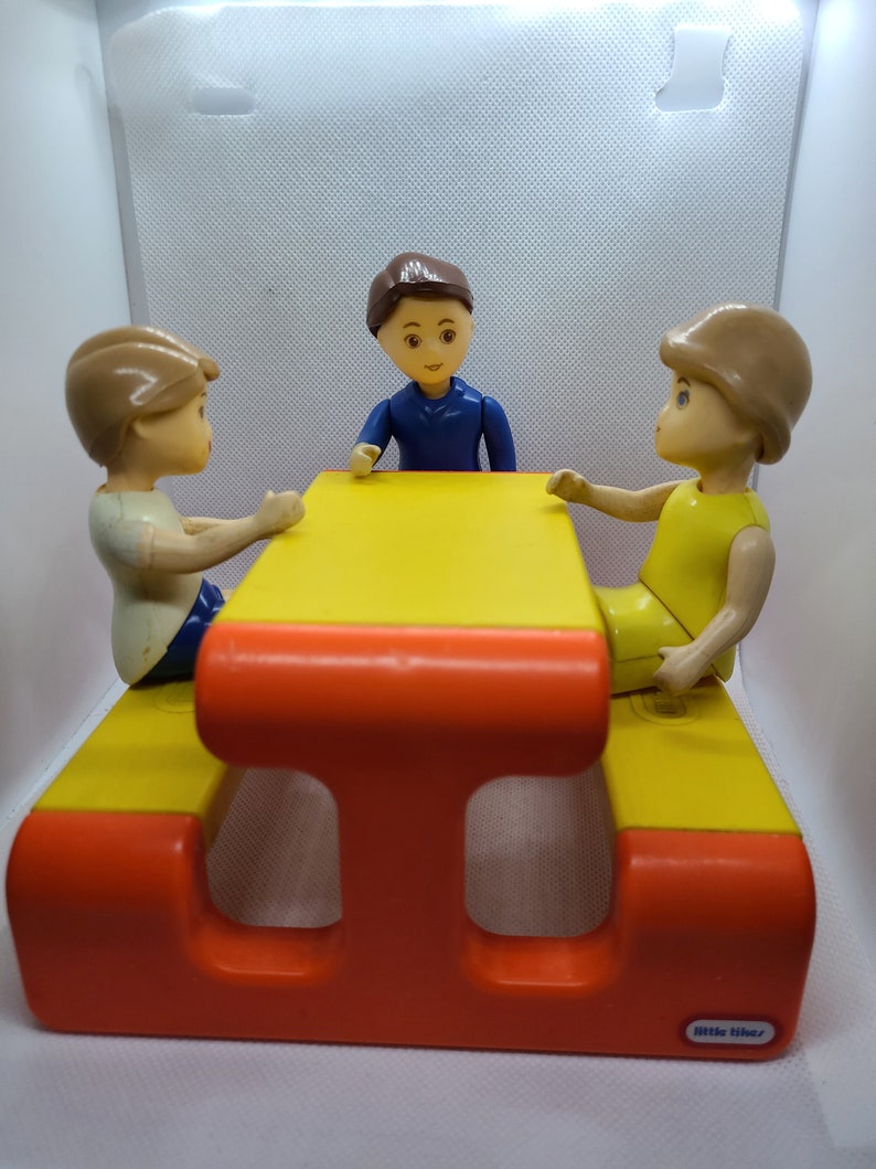Little Tikes Dollhouse Picnic Table and Slide with Original Etsy