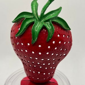 Vintage EMCO Metal Strawberry Earring Holder