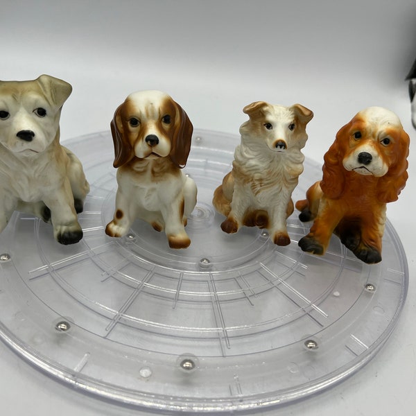 Vintage Porcelain Dog Figurines. Sold Separately.