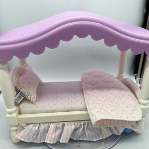 Vintage Little Tikes Barbie Size Bed for the Big Pink Barbie House.
