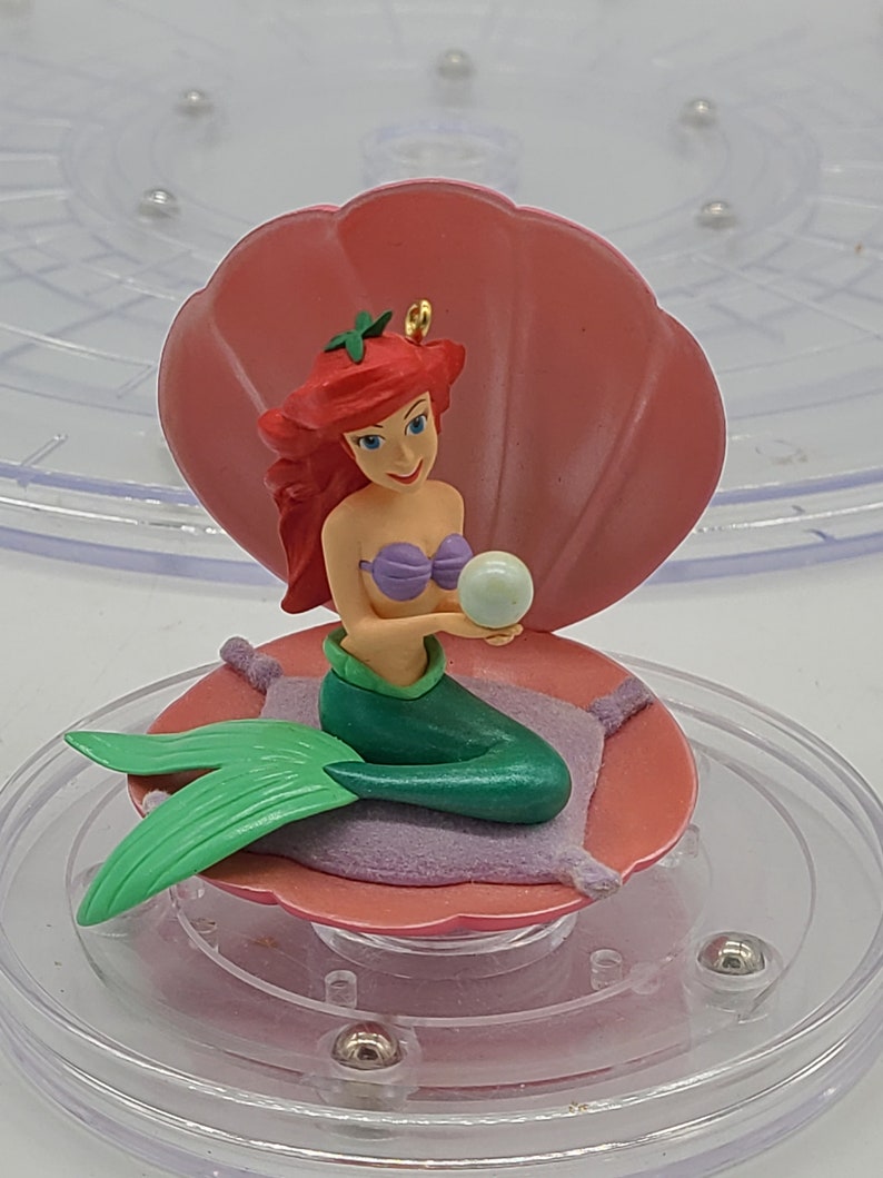 Vintage Disney's the Little Mermaid Ariel in Shell Christmas Ornament ...