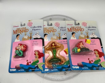 1990’s Tyco Disney’s The Little Mermaid Collectible Figures. Mint in the Pack! Sold Separately!