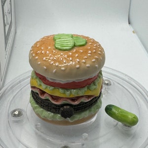 Oil painting.Burger with french fries.Fast food.Wall modern