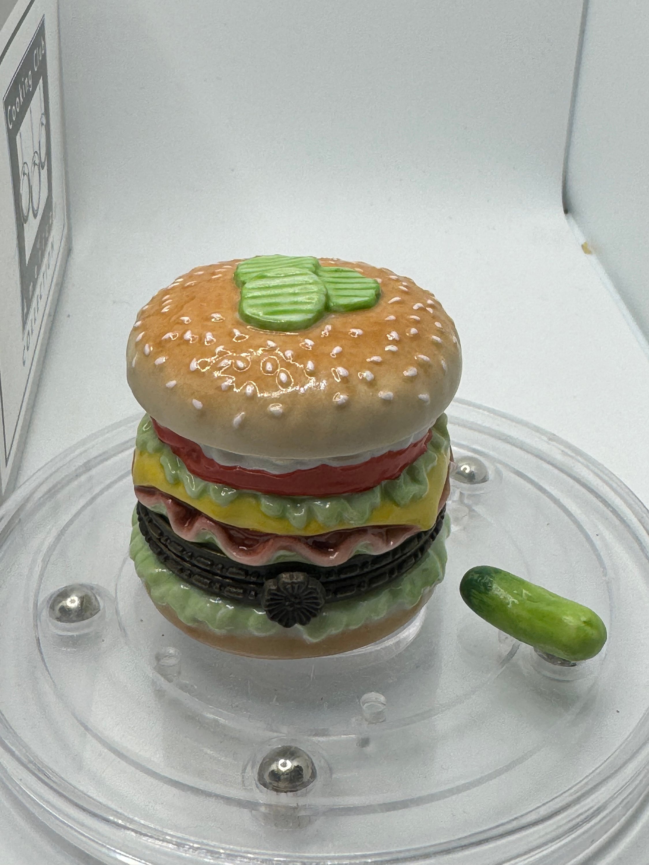 油彩『Burger Set』 油彩『Burger Set』 American Classic Cheeseburger Porcelain Hinged