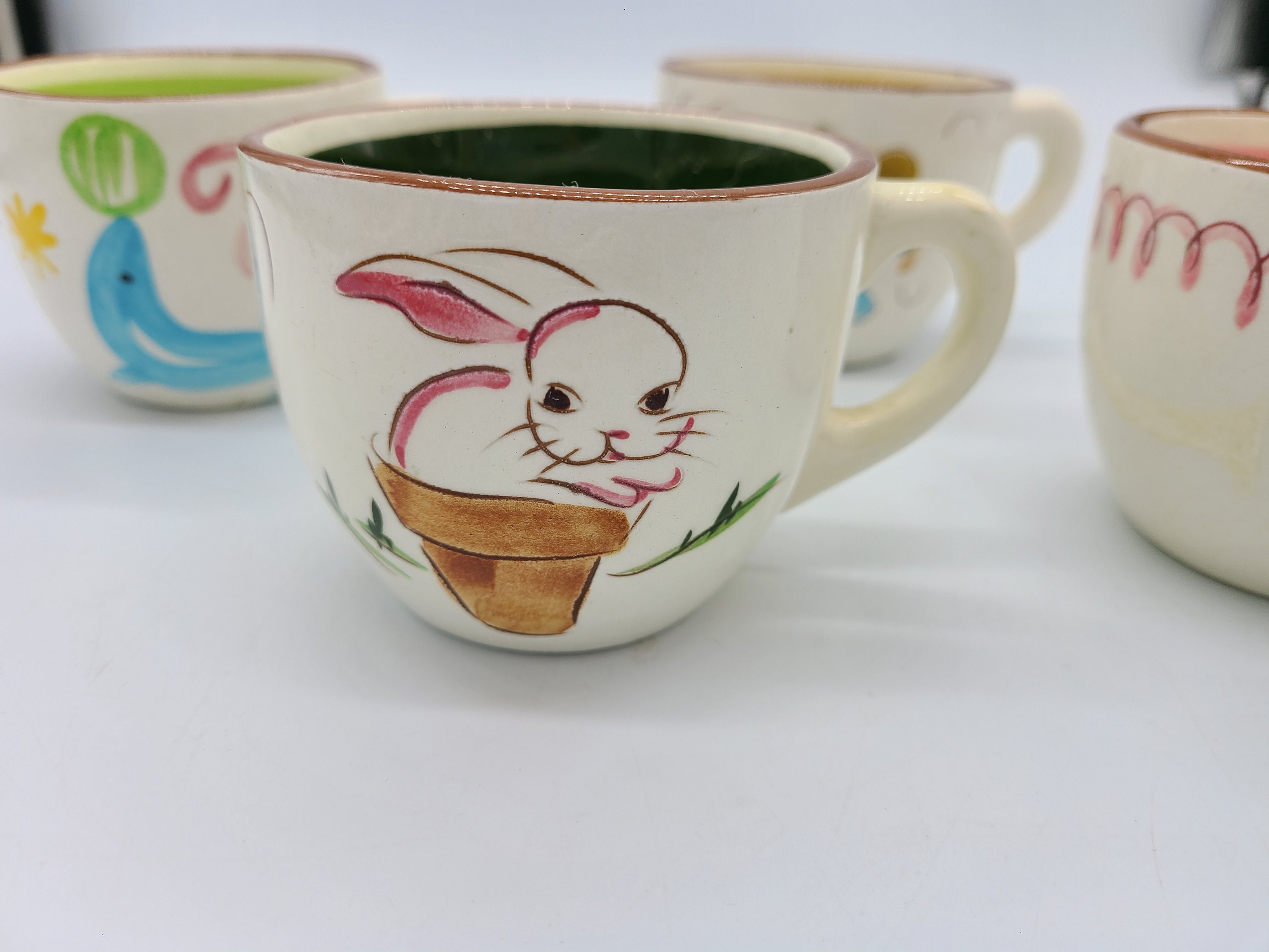 Vintage Stangl Pottery Hand Painted Child's Mug. Carousel, Cirus Clown ...