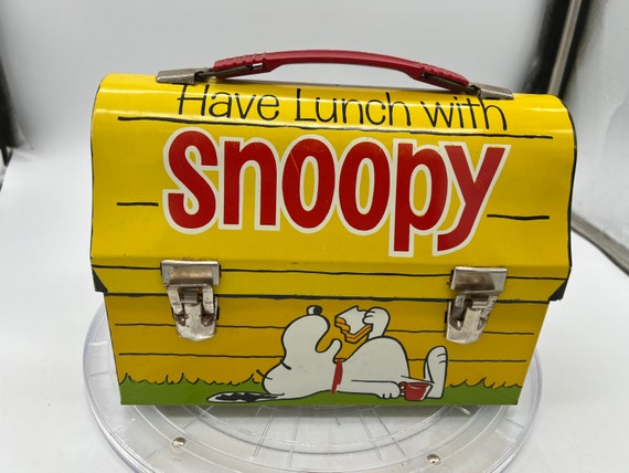 Vintage Dome Lunch Box - Lunch With Snoopy