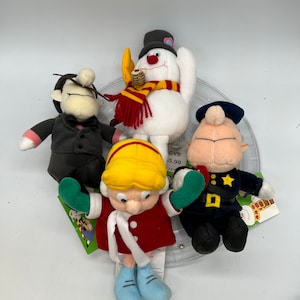 Vintage Frosty the Snowman Cartoon Characters. Frosty, Karen the little girl and Magician Professor Hinkle. Sold Separately!