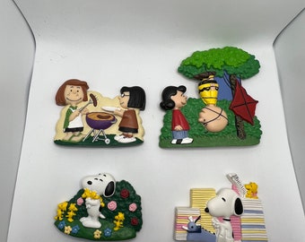 Sold Separately! Peanuts Charlie Brown and Snoopy Resin 3D Refrigerator Magnets