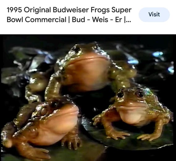 1995 Frog Budweiser Beer Advertising “bud-weis-er” Refrigerator
