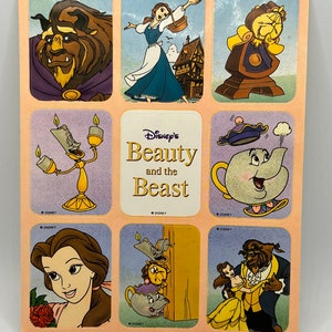 1990’s Disney’s Beauty and the Beast Stickers.